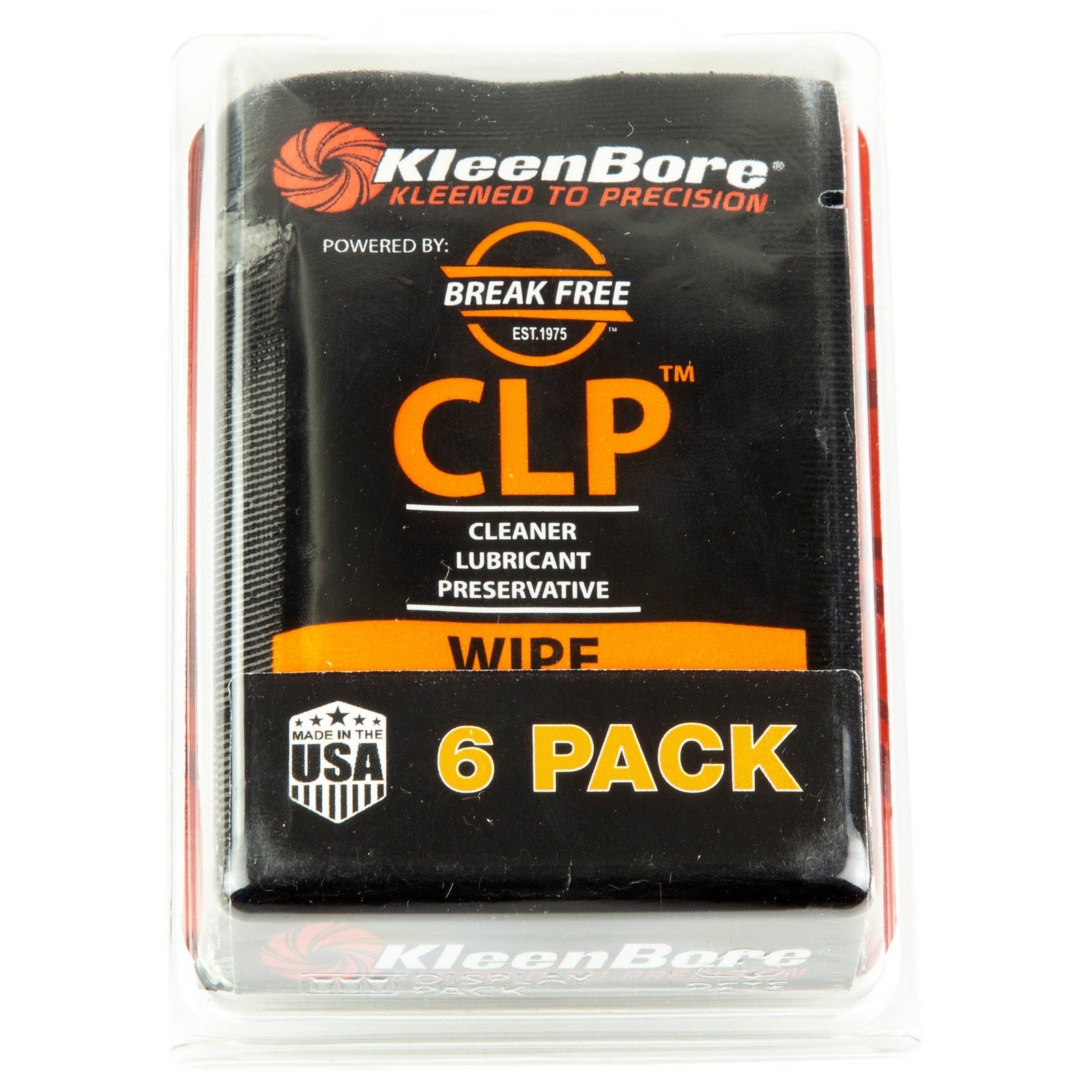 Kleen-Bore CLP Powered By Break Free Cleaning Wipes - KB-BF-6PK