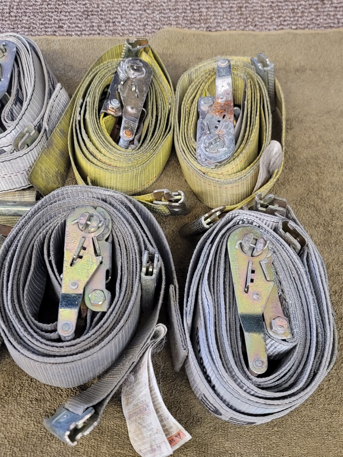 14 Cargo Ratchet Straps Hold Down Tie Down 2" 12' E Track Mytee Uscc US Logistic