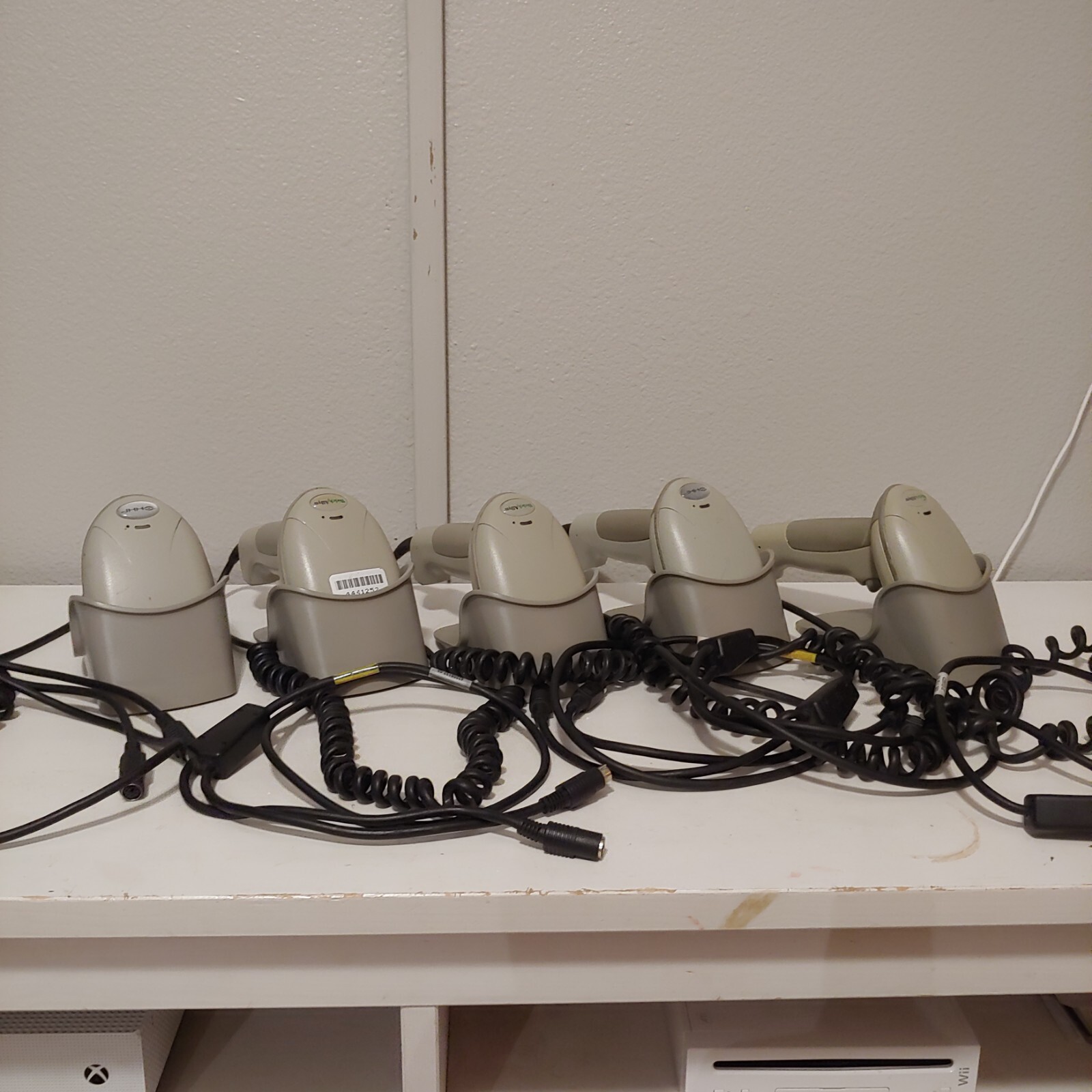 Lot of 5 HHP Handheld Product IT3800 USB Barcode Scanner IT3800LR-12 Coiled Cord