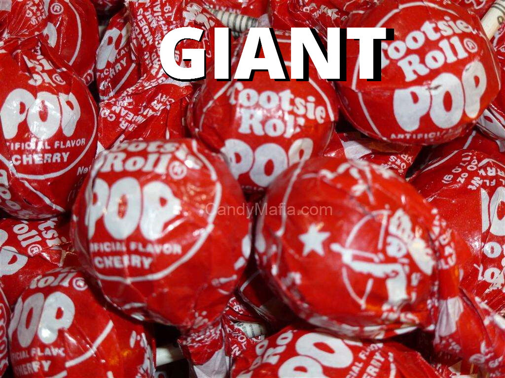 Giant Tootsie Pops CHERRY 42 pops Giant Cherry Tootsie pop lollipop sucker
