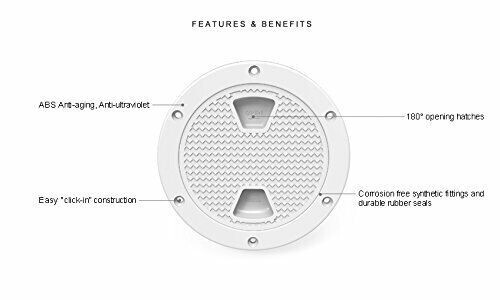 SEA FLO 4" - 8" White Circular Non Slip Inspection Hatch w/Detachable Cover 4" 1