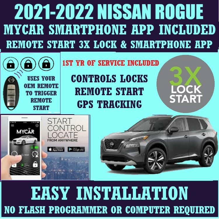 Plug & Play Remote Start Fits 2021 NISSAN ROGUE  SMART PHONE MYCAR APP