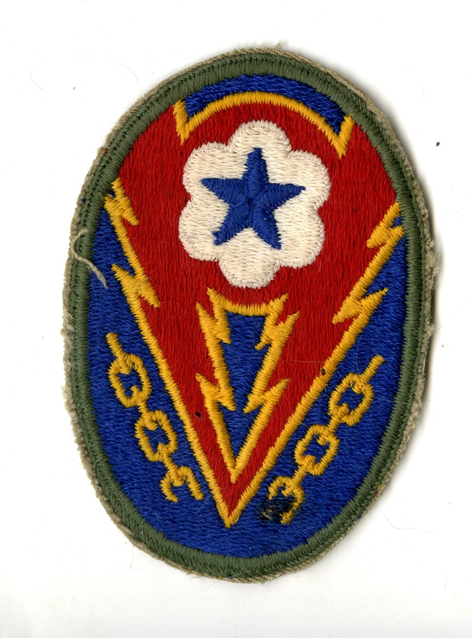 ETO Communications Zone Patch White Back Patch WWII Vintage Europe