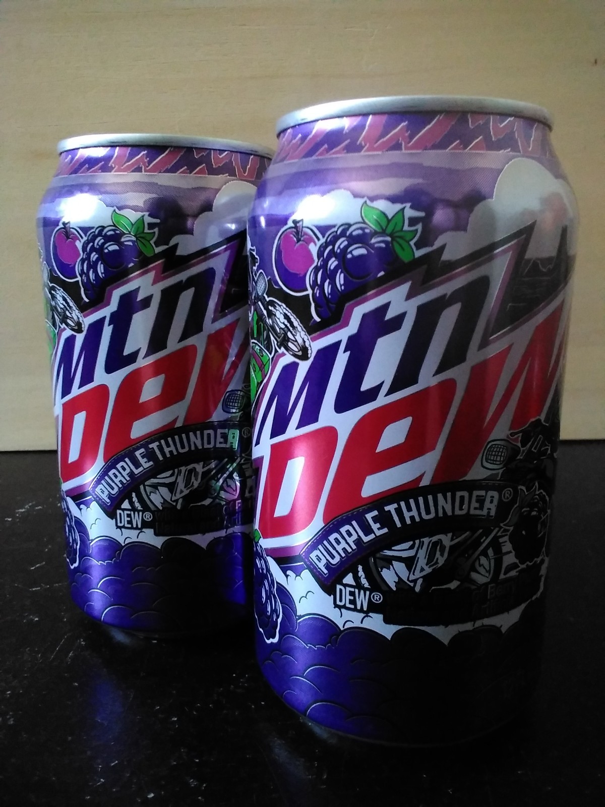 Mountain Dew Purple Thunder Berry Plum Lot of 2 Cans Full Unopend RARE 2025