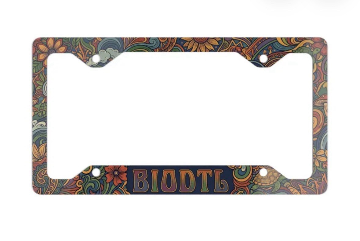 Grateful Dead / BIODTL / Beat It On Down The Line / Metal License Plate Frame
