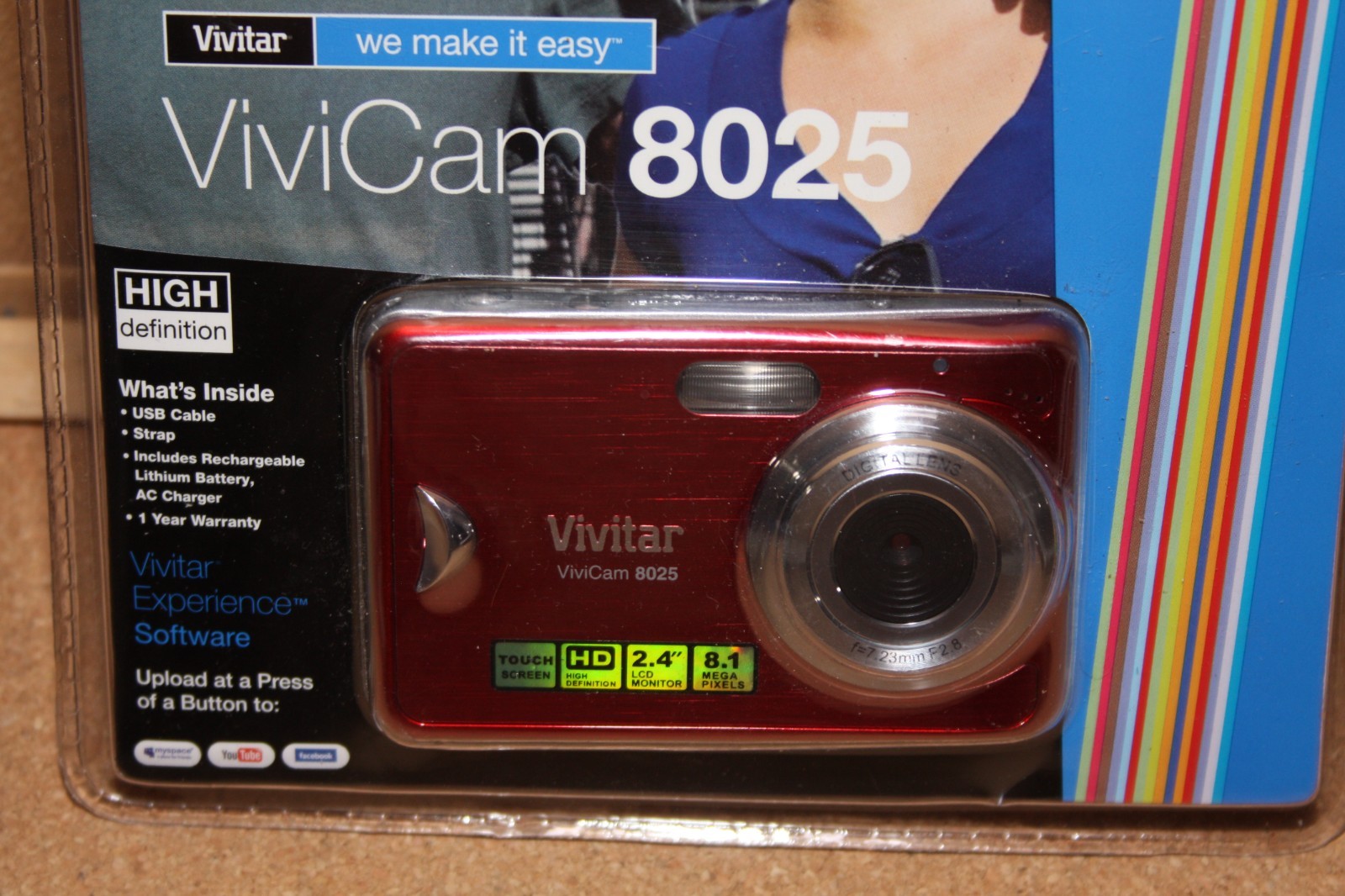 Vivitar ViviCam 8025 8.1MP Digital Camera Sealed