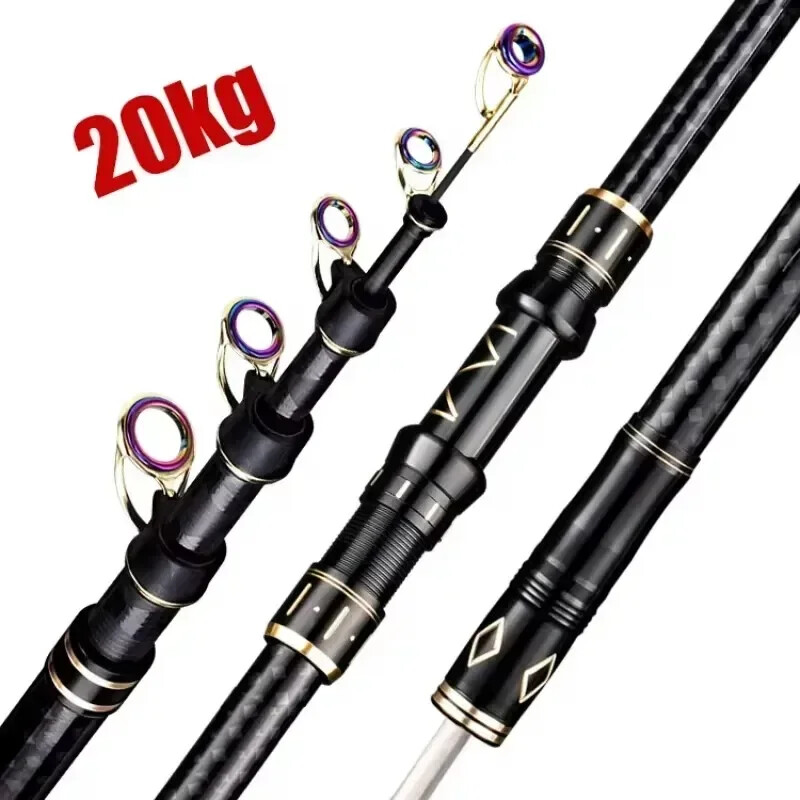 New Telescopic Fishing Rod High Carbon Travel Sea Rod Spinning Power 10-250g Rod