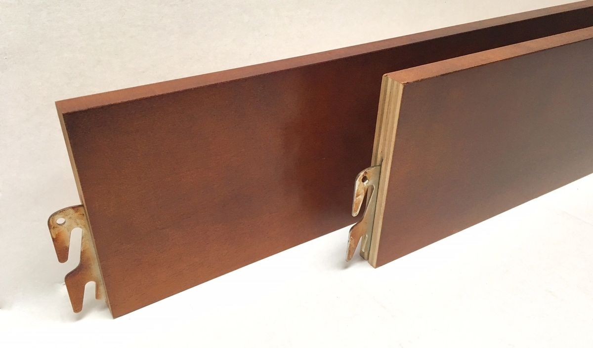 Wood Bed Rails – Pecan Finish - Hook-on - Twin, Full, Queen, King, Cal King