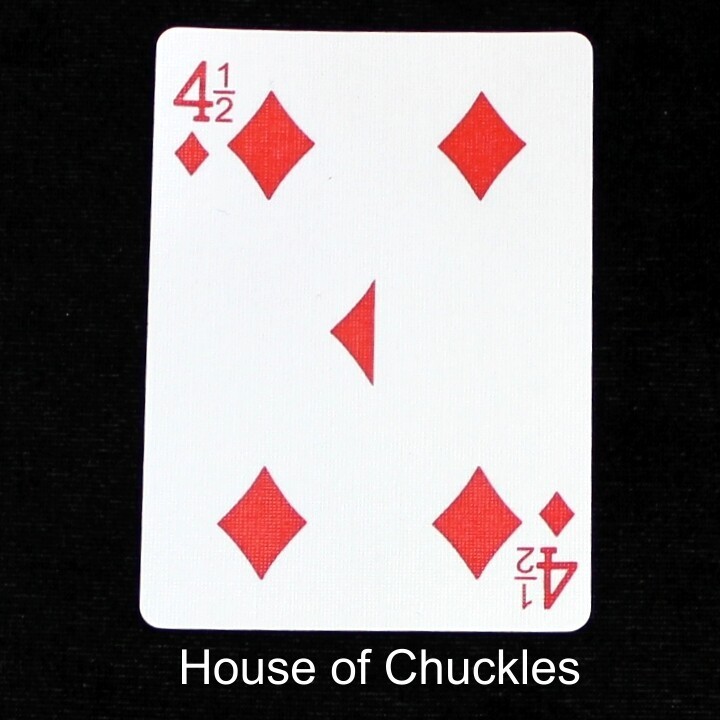 4 1/2 Diamonds, Bicycle Printed Gaff Card, Blue