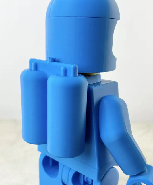3D Printed LEGO Inspired -BENNY SPACEMAN 9" FIGURE