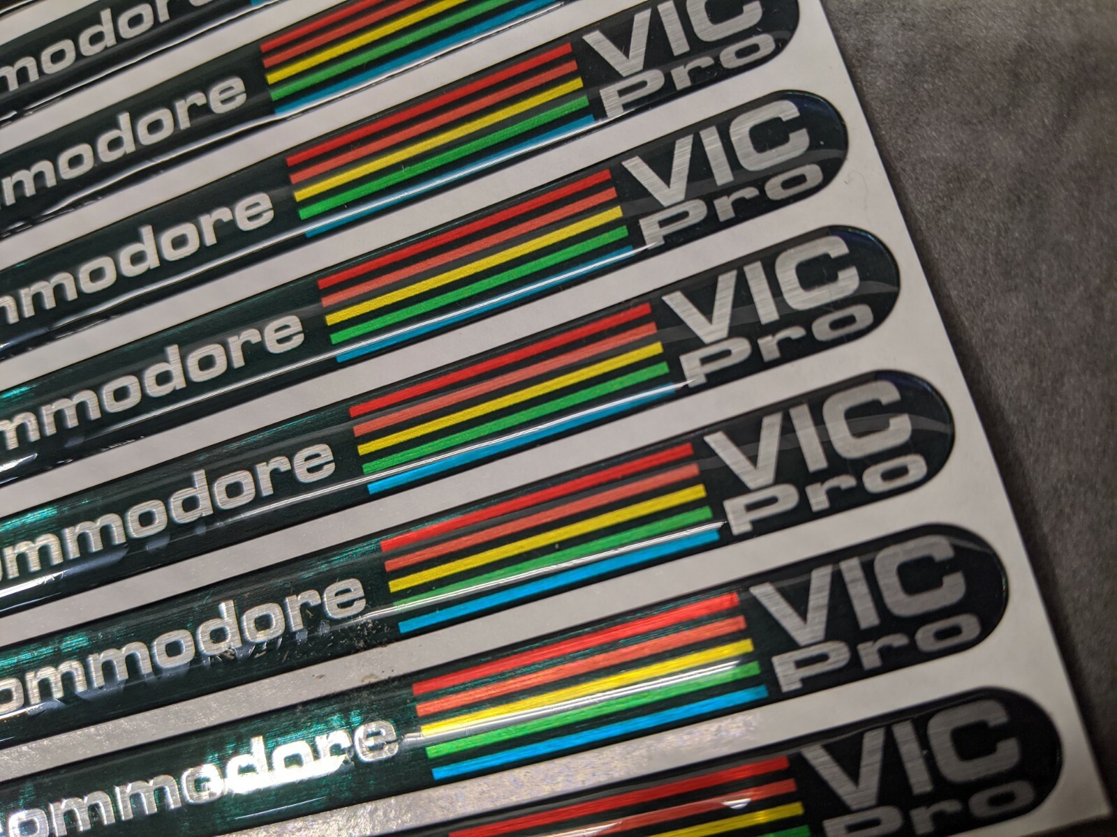 Commodore VIC PRO Case Badge Label Logo Sticker for Original C64 Breadbin Style