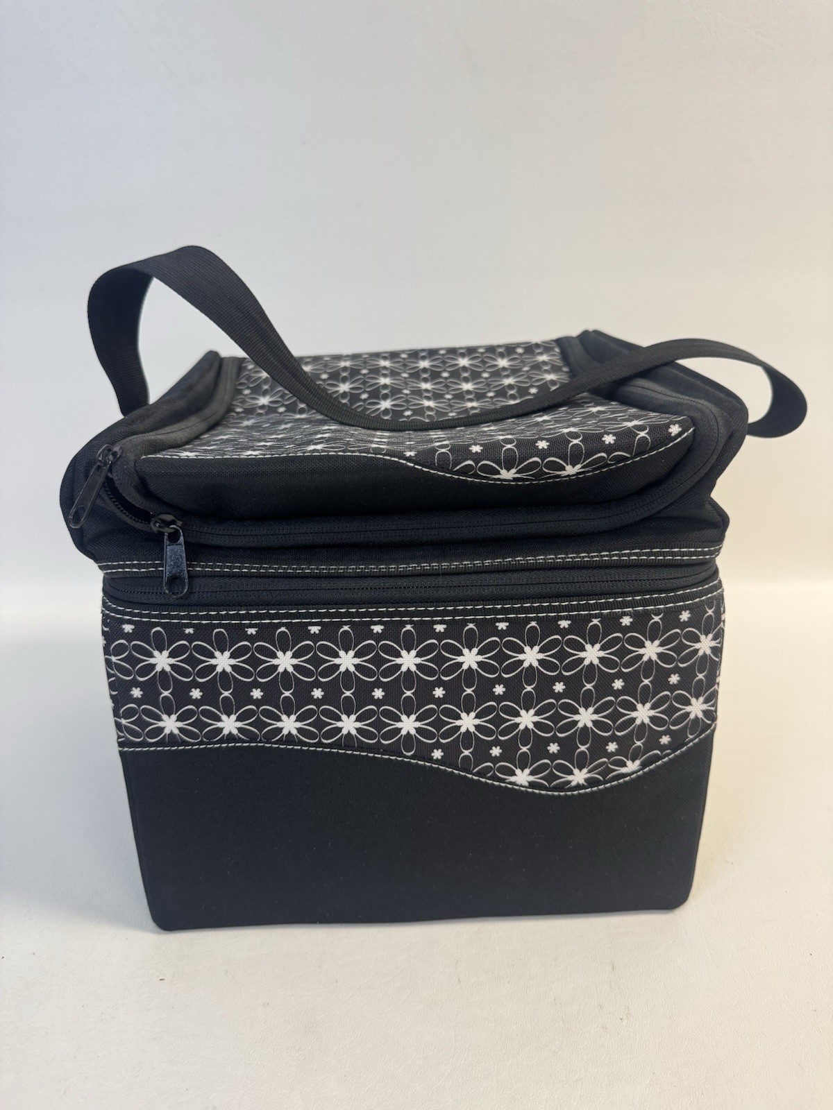 Creative Memories Memory Mate Daisy Tools Caddy Black Pink Floral Organizer