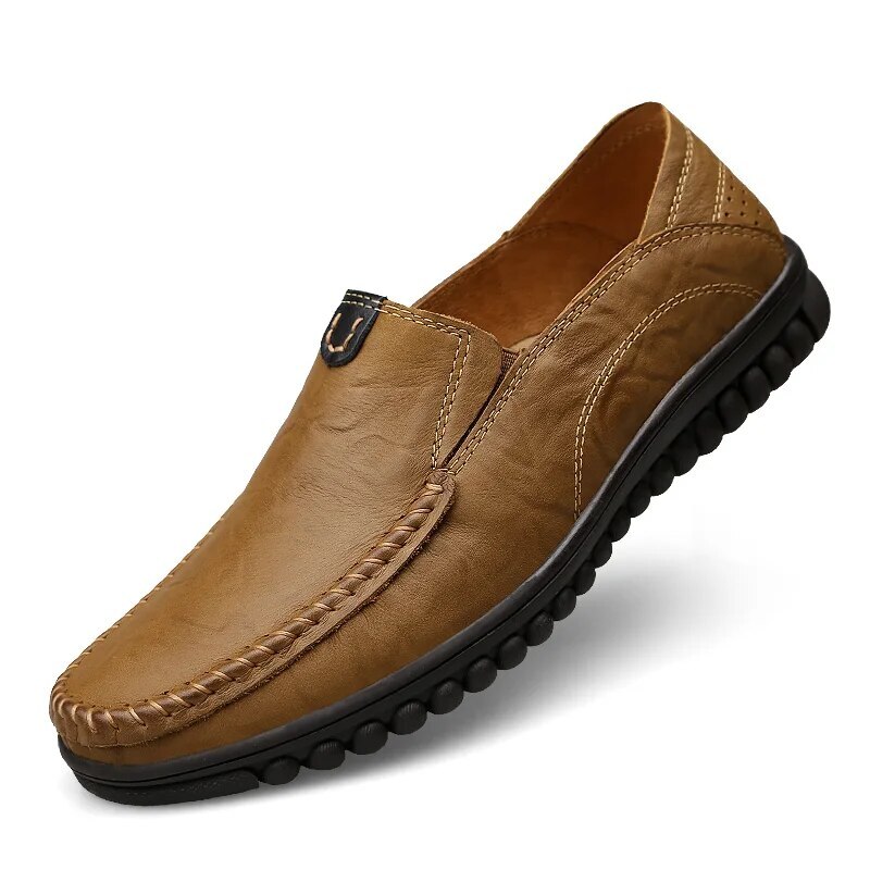 Genuine Leather Men's Casual Shoes Slip on Loafers Moccasins Driving Shoes