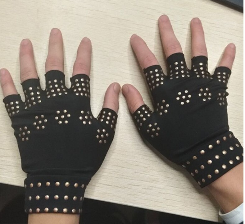 2 Pair Copper Arthritis Compression Gloves Hand Carpal Support Joint Pain Relief