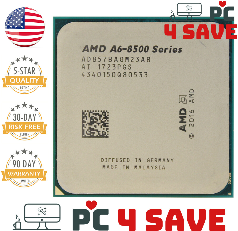 5th Gen AMD A6-8570 APU 3.5 GHz ( Turbo 3.8GHz ) Socket AM4 AD857BAGM23AB CPU