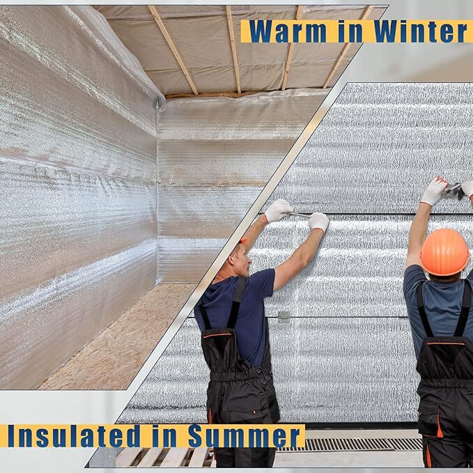 21.5Sqft EPE Reflective Foam Core 3/16 inch Insulation Housewrap Barrier Solid