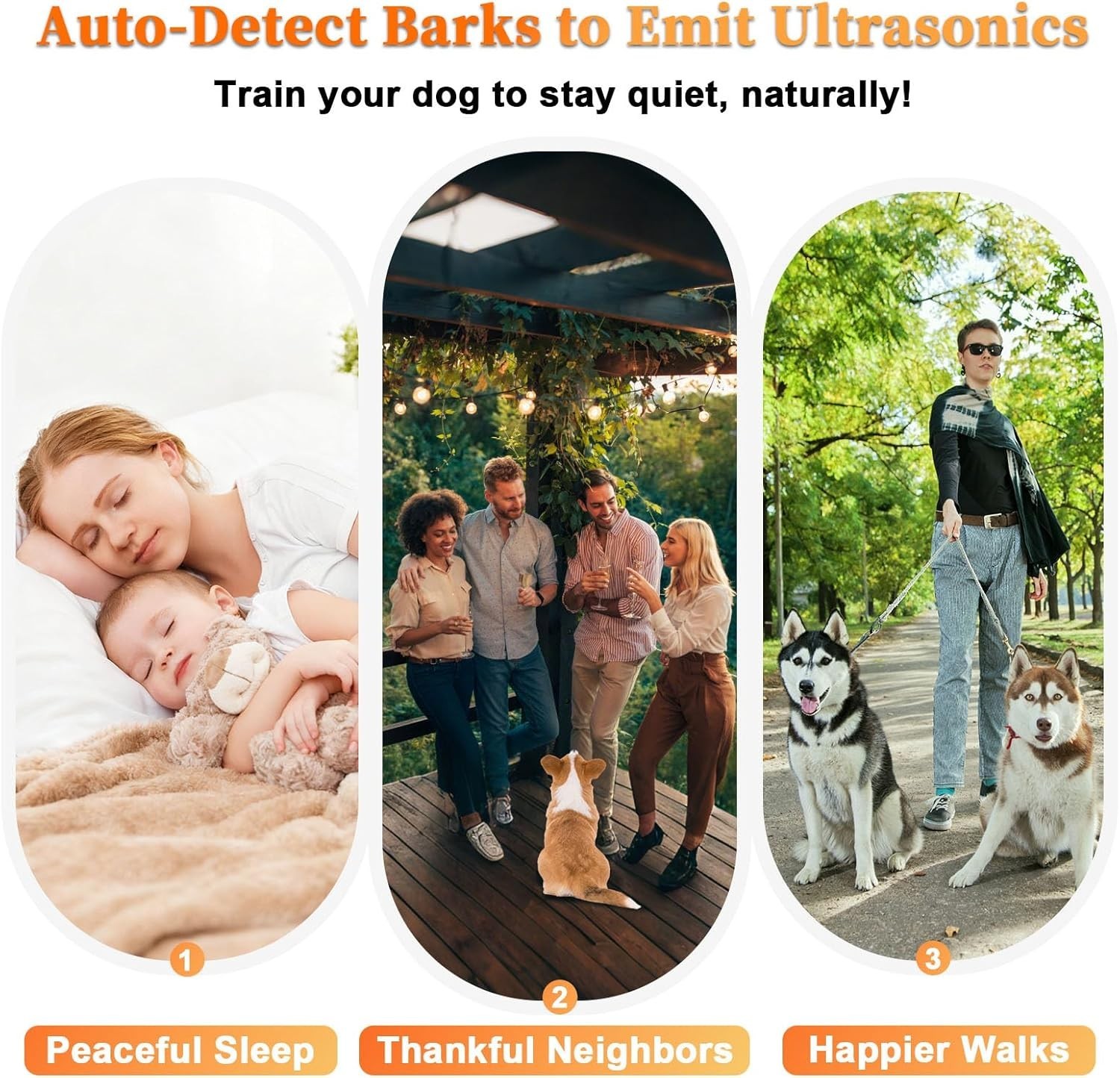 Ultrasonic Dog Bark Control Device for Wall or Table - Adjustable Ranges- NEW
