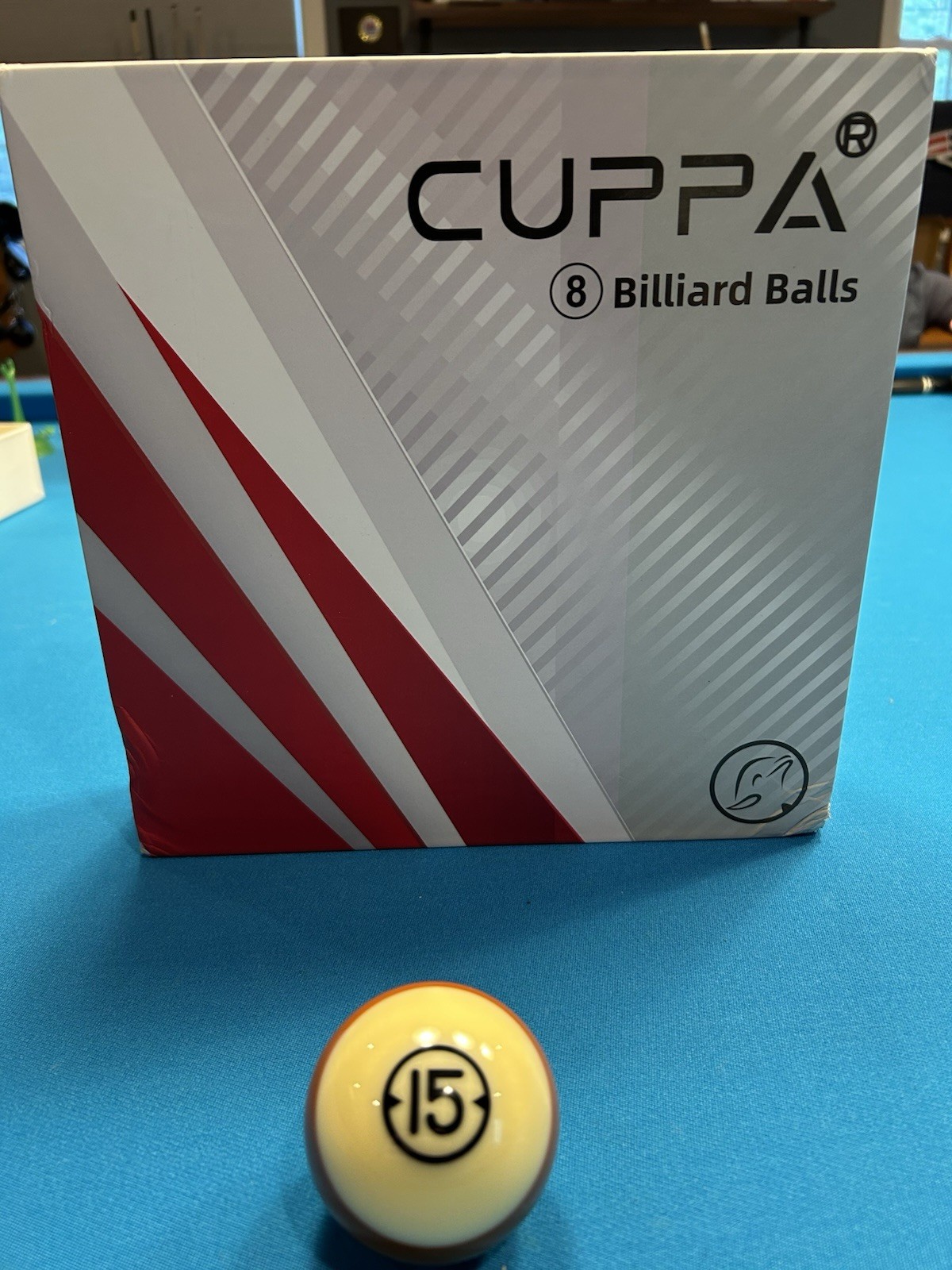 Cuppa Dolphin Design Individual Pool Ball 15 Ball