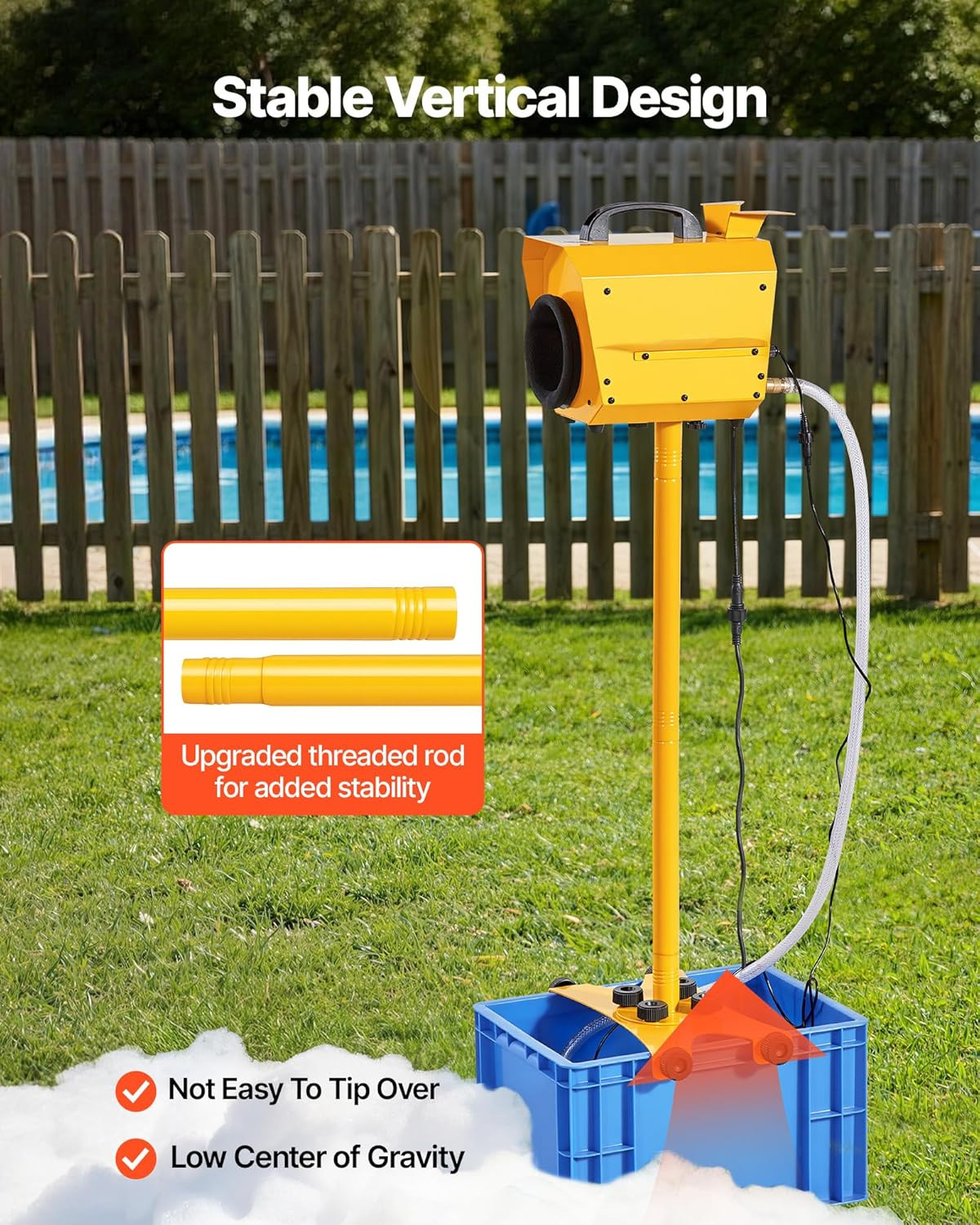 VEVOR Foam Machine, Adjustable Angle Control Foam Cannon Party Machine, Bubble C
