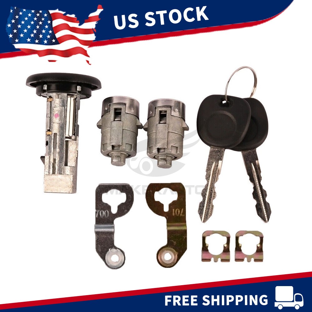 IGNITION SWITCH + DOOR LOCK CYLINDER For 01-06 SILVERADO TAHOE MATCHED SAME KEY