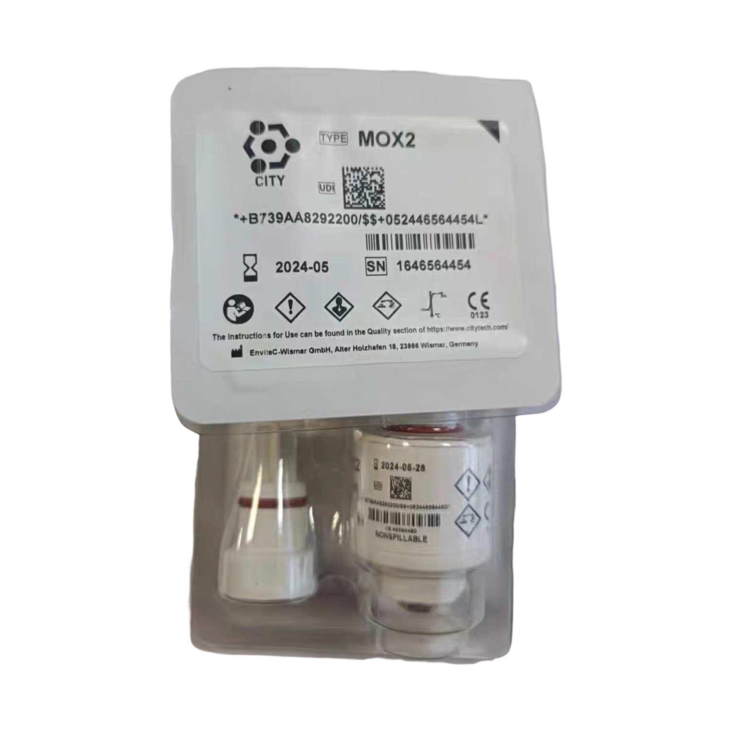 ORIGINAL & Brand New UK CITY Oxygen Sensor Detector MOX-2 MOX2 M0X2 MOX-02