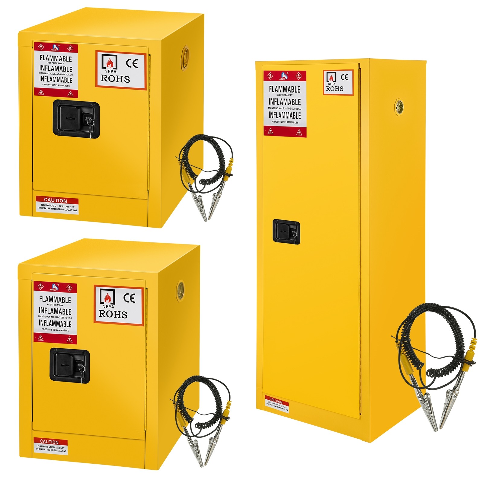 Uimoso Safety Cabinet for Flammable Liquids Manual Close Hazardous Storage