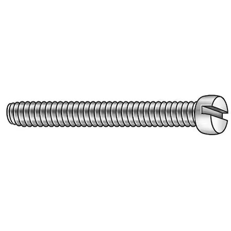 #8-32 X 3/8 In Slotted Fillister Machine Screw, Plain 18-8 Stainless Steel, 100