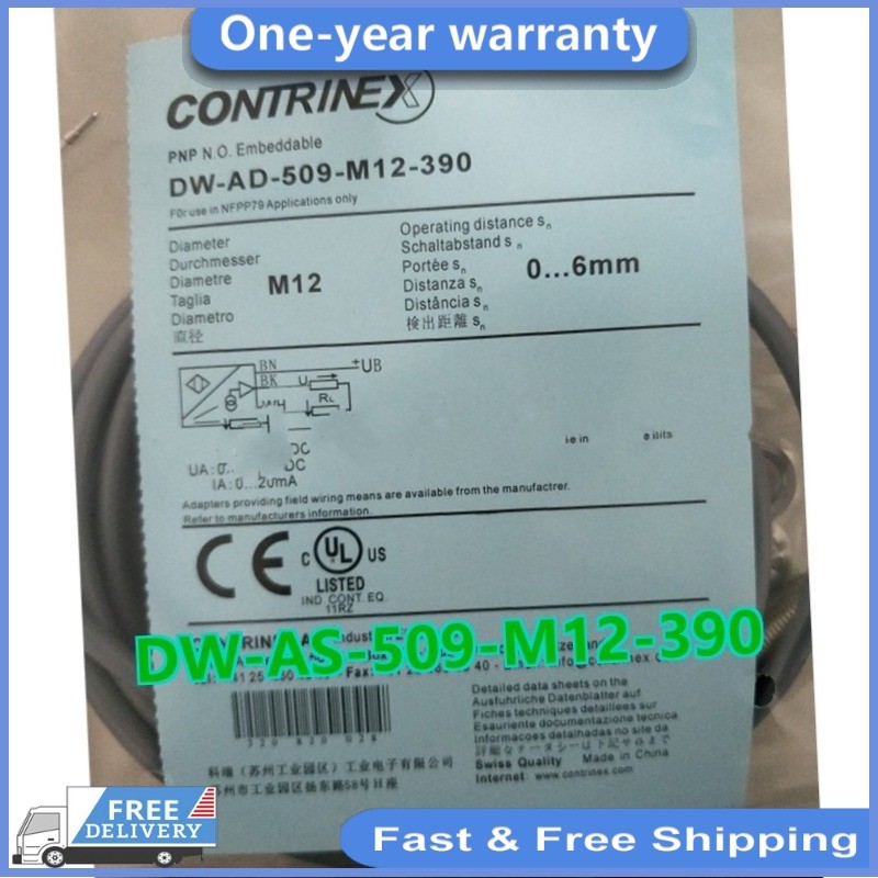 1PC CONTRINEX DW-AD-509-M12-390 PROXIMITY SWITCH DWAD509M12390 New Fast Shipping