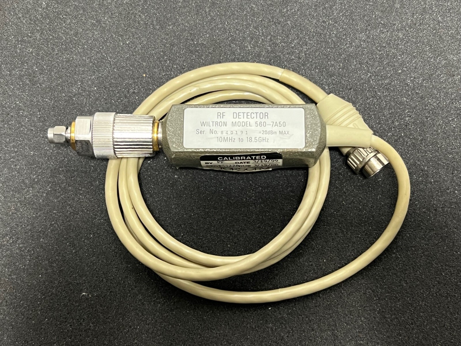 Wiltron / Anritsu 560-7A50 10MHz to 18.5 GHZ RF Detector Inc: APC to SMA Adapter