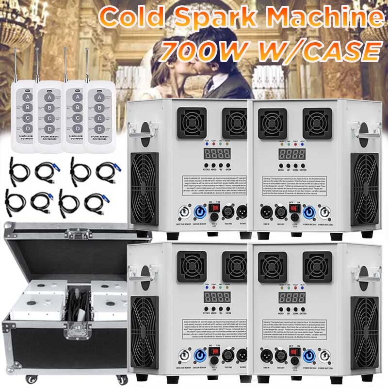 Cold Spark Machine 700W Stage Effect DMX Firework DJ Event Club Wedding&Case US