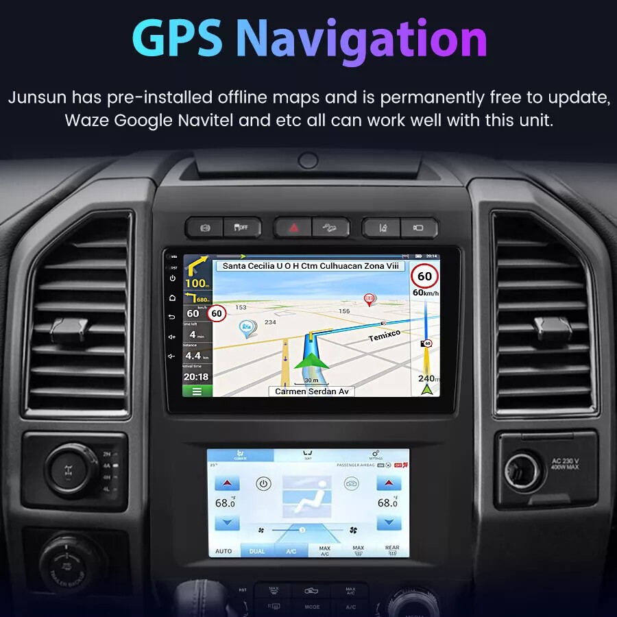 9'' Car Stereo Radio Auto Android Carplay Navi 4+64GB For Ford F150 2015-2021