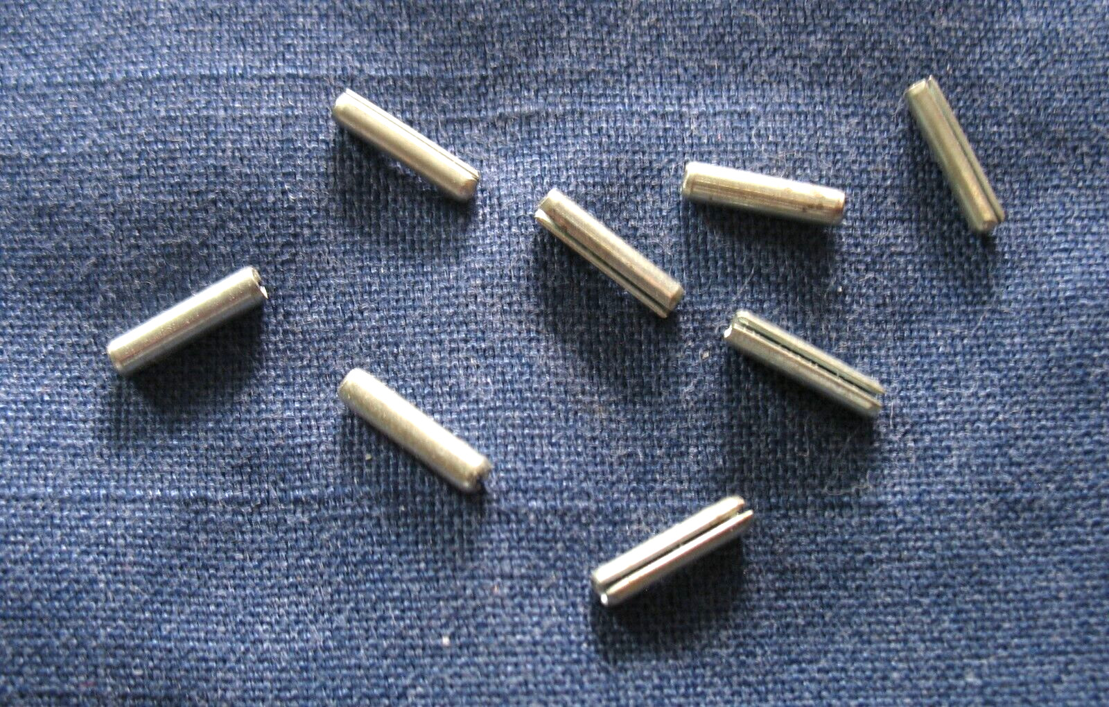 Lot (8) Steel Roll Pins 3/32" Dia. x 7/16" Long