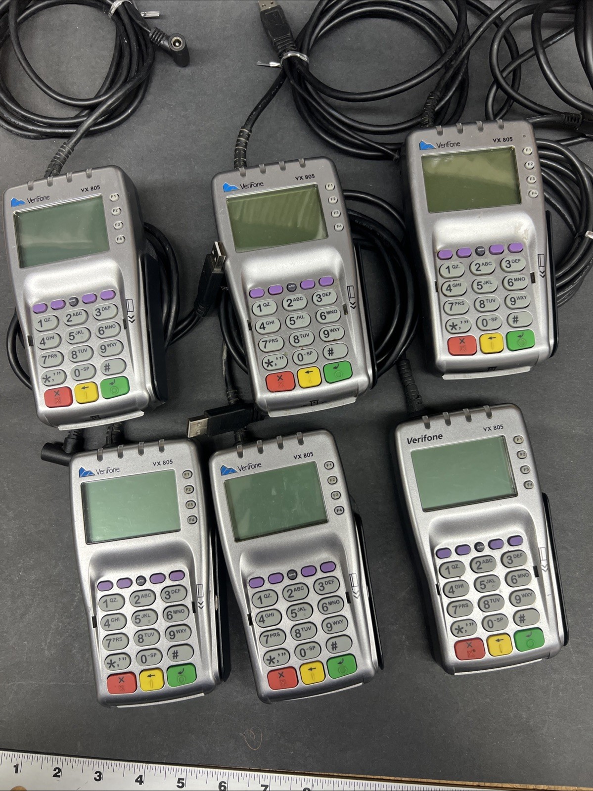 Lot Of 6 Verifone VX820 Payment Terminal.  Removed From Working Installation. ￼