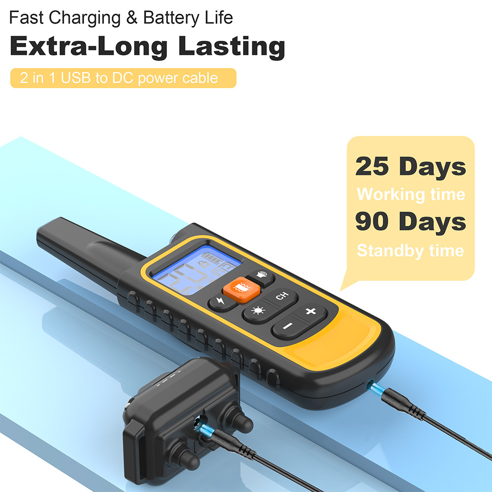 3300FT Dog Training Collar with Remote IP67 Waterproof Rechargeable Pet E-Collar