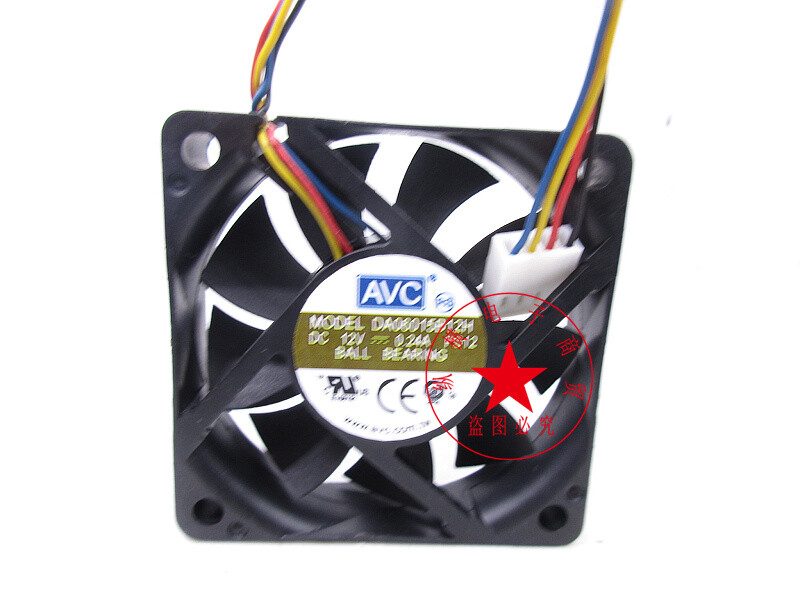 AVC DA06015B12H 6015 12V 0.24A 6CM high air volume double ball cooling fan