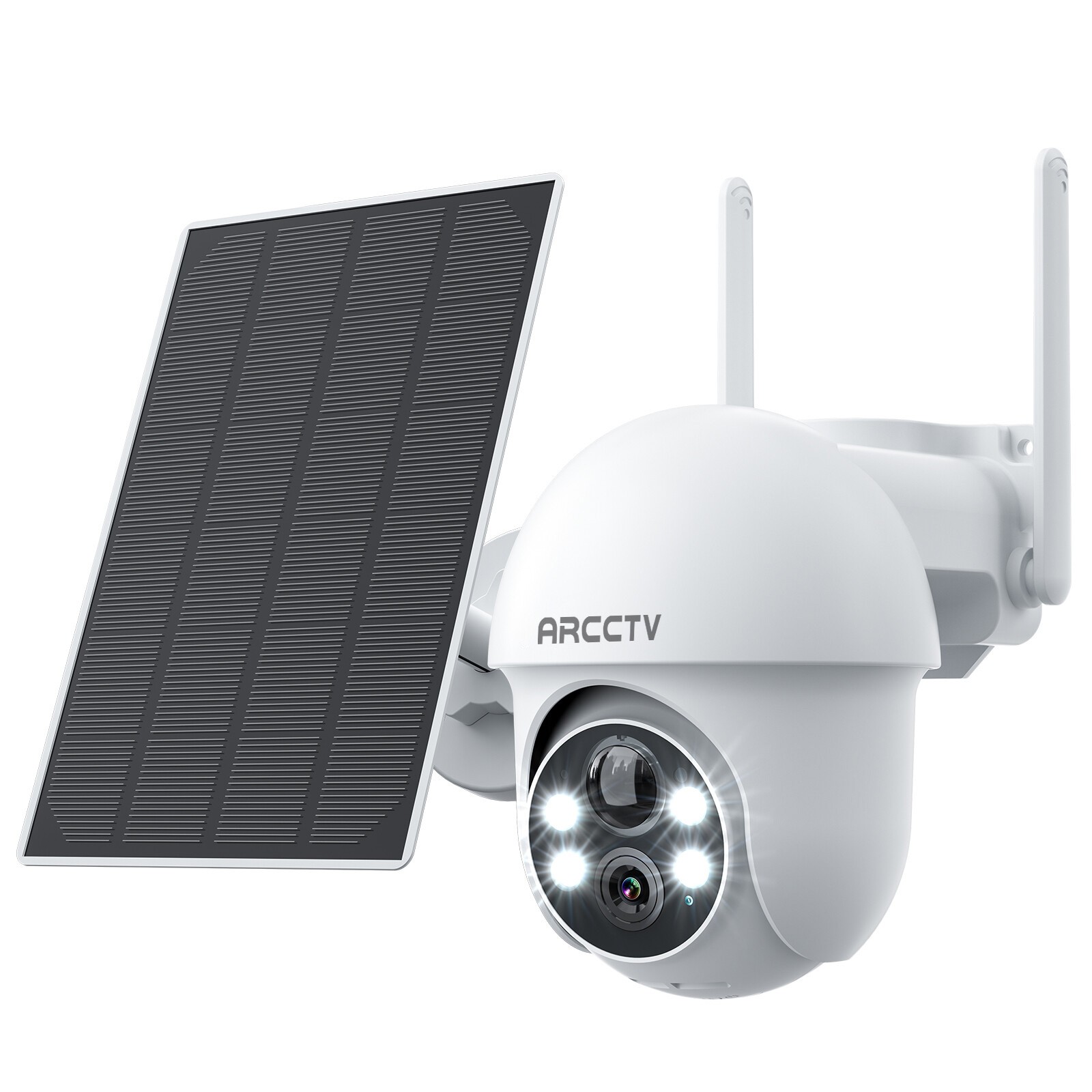 ARCCTV Solar Battery Security Camera System Outdoor Wireless Pan/Tilt WIFI Home