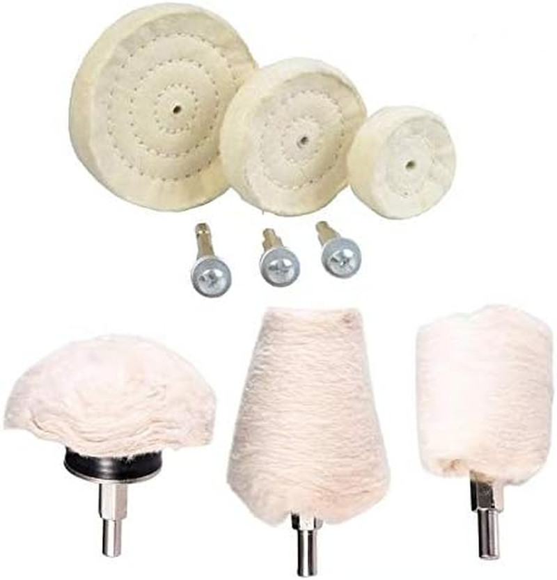 Buffing Polishing Wheel for Drill - White Polishing Wheel Cone/Column/Mushroom/T