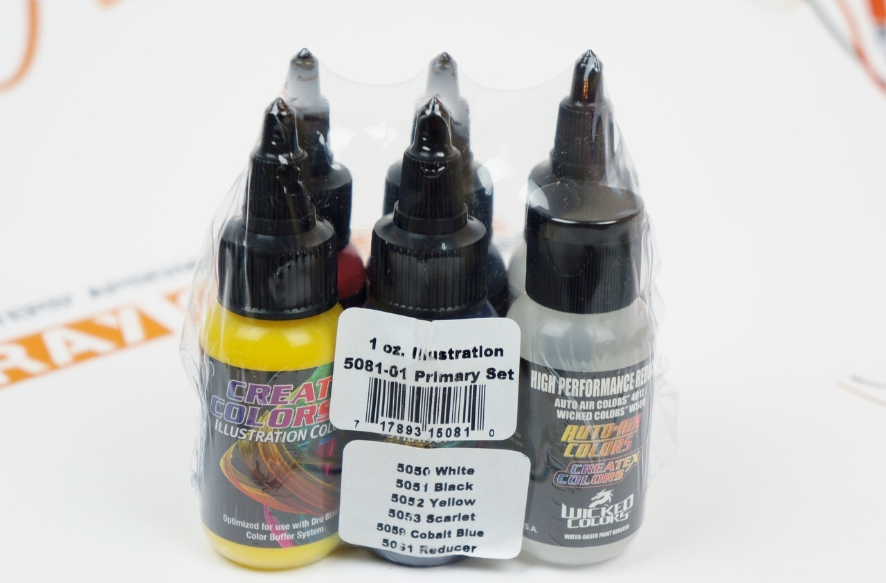 Createx Illustration Colors Primary Set 1oz.