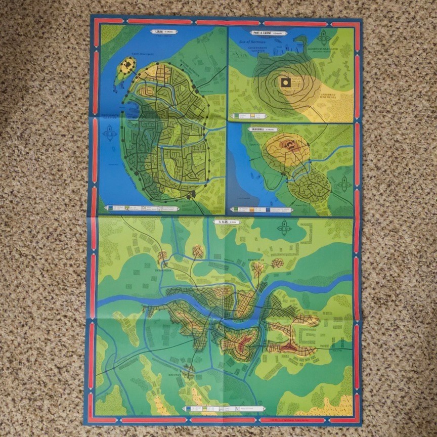 AD&D Fold Out Map #3 from Ravenloft Realm of Terror - Dungeons Dragons TSR 1053