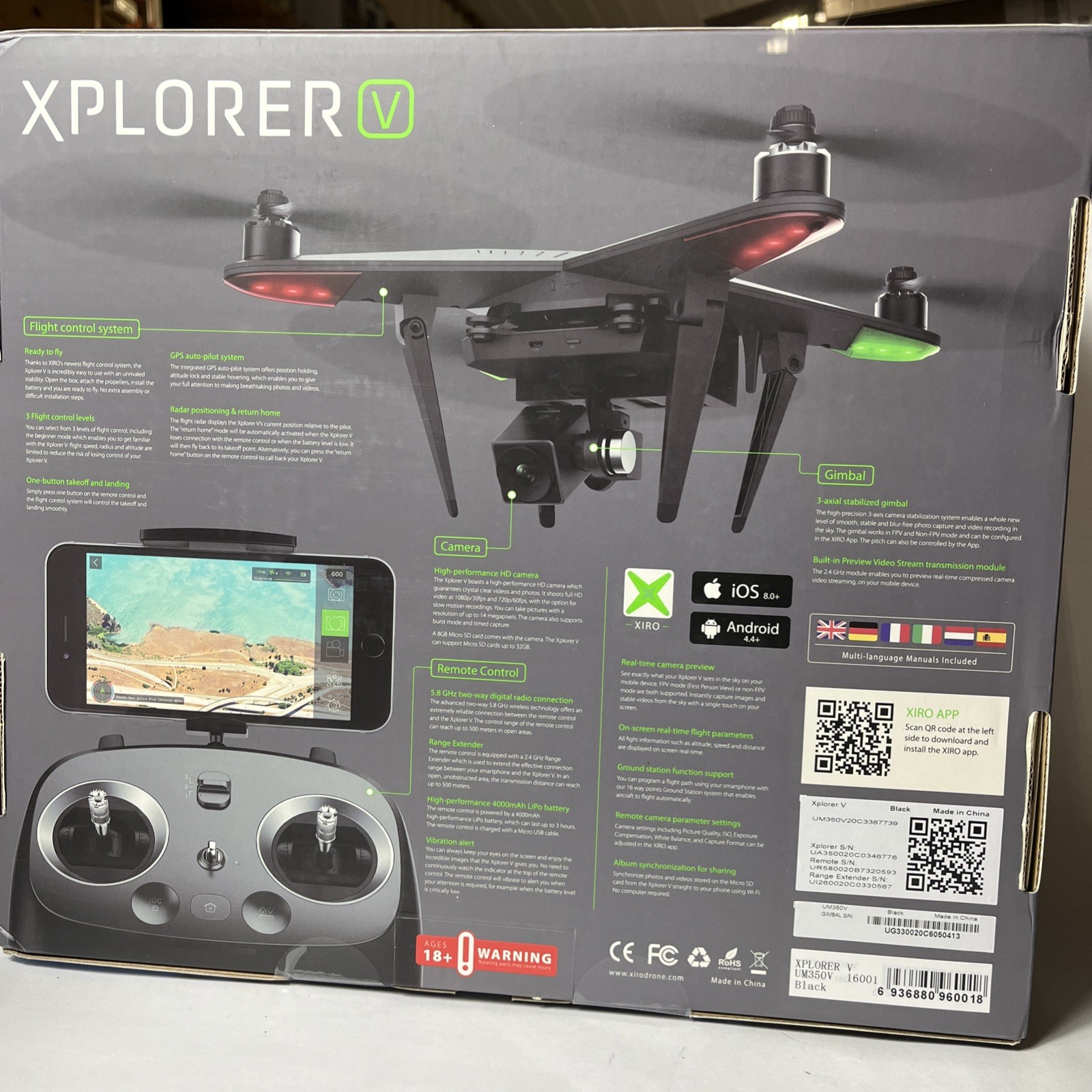 Xiro xplorer v Drone With Accessories New