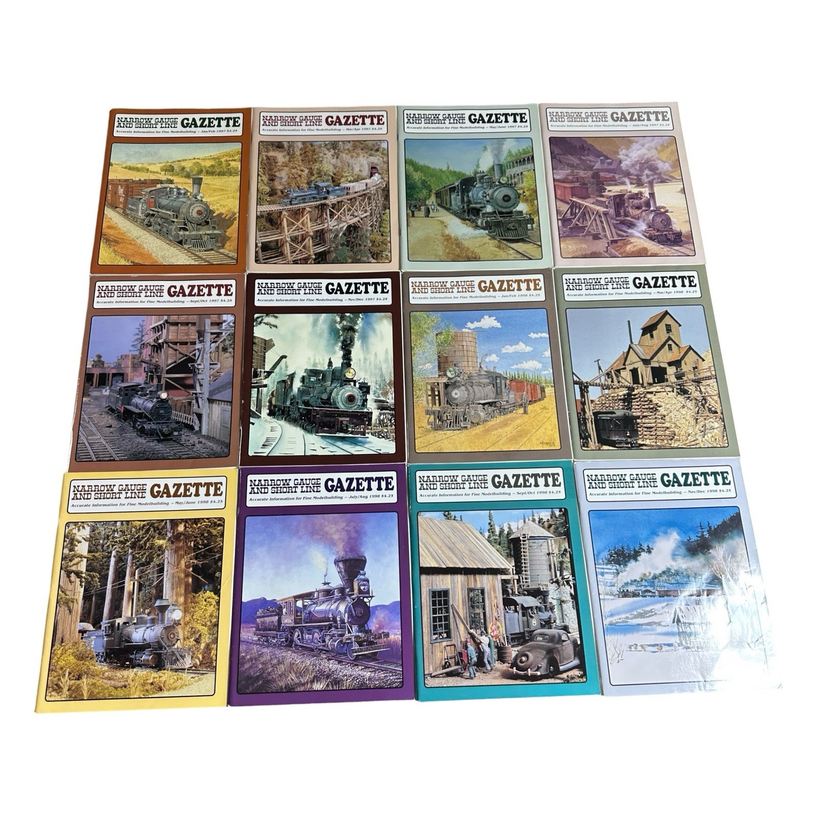 Narrow Gauge & Short Line Gazette Railroad Magazine Lot 1997-1998 12 Issue Set