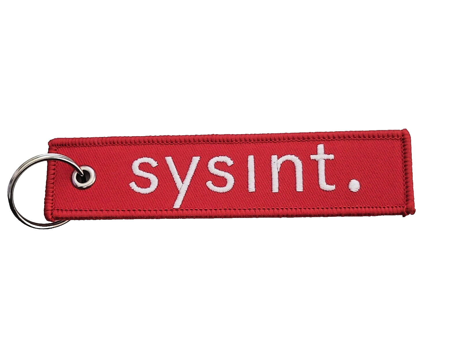 Sysint OneCIS Red Flight Tag Keychain Military