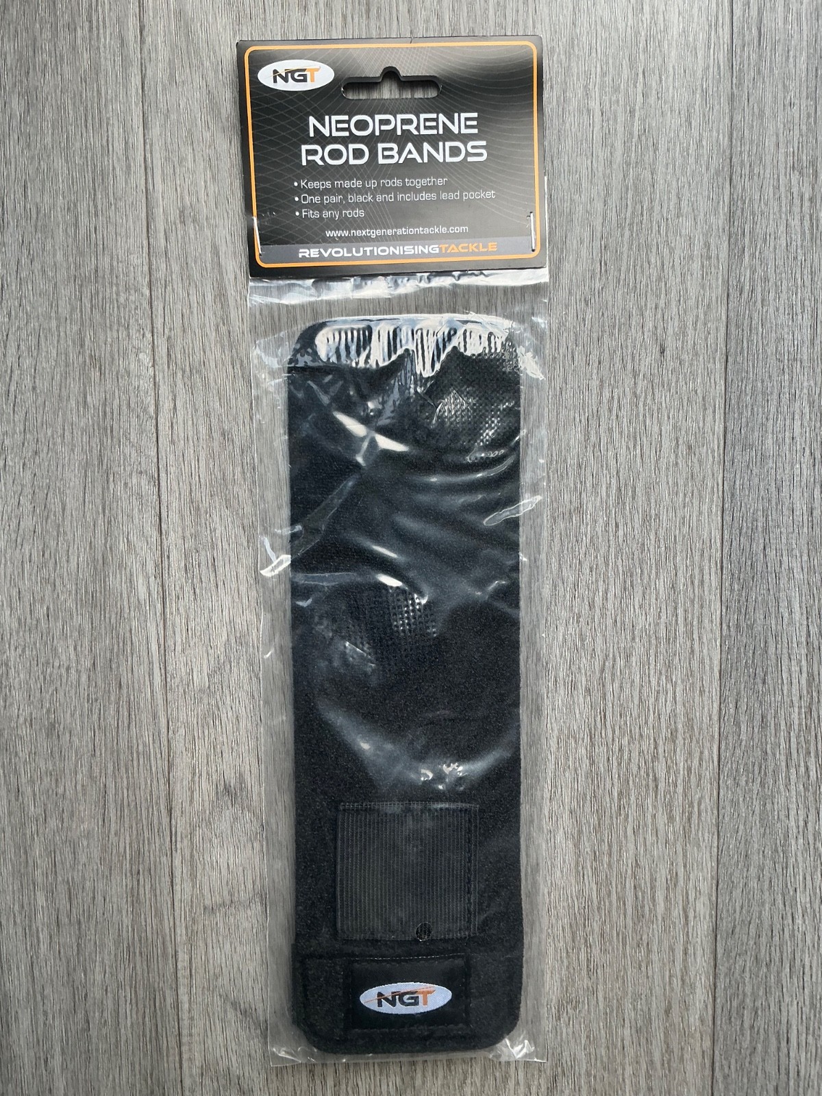 NGT Rod Bands 2 Piece Neoprene Carp Fishing With Lead Pouch For Made Up Rods