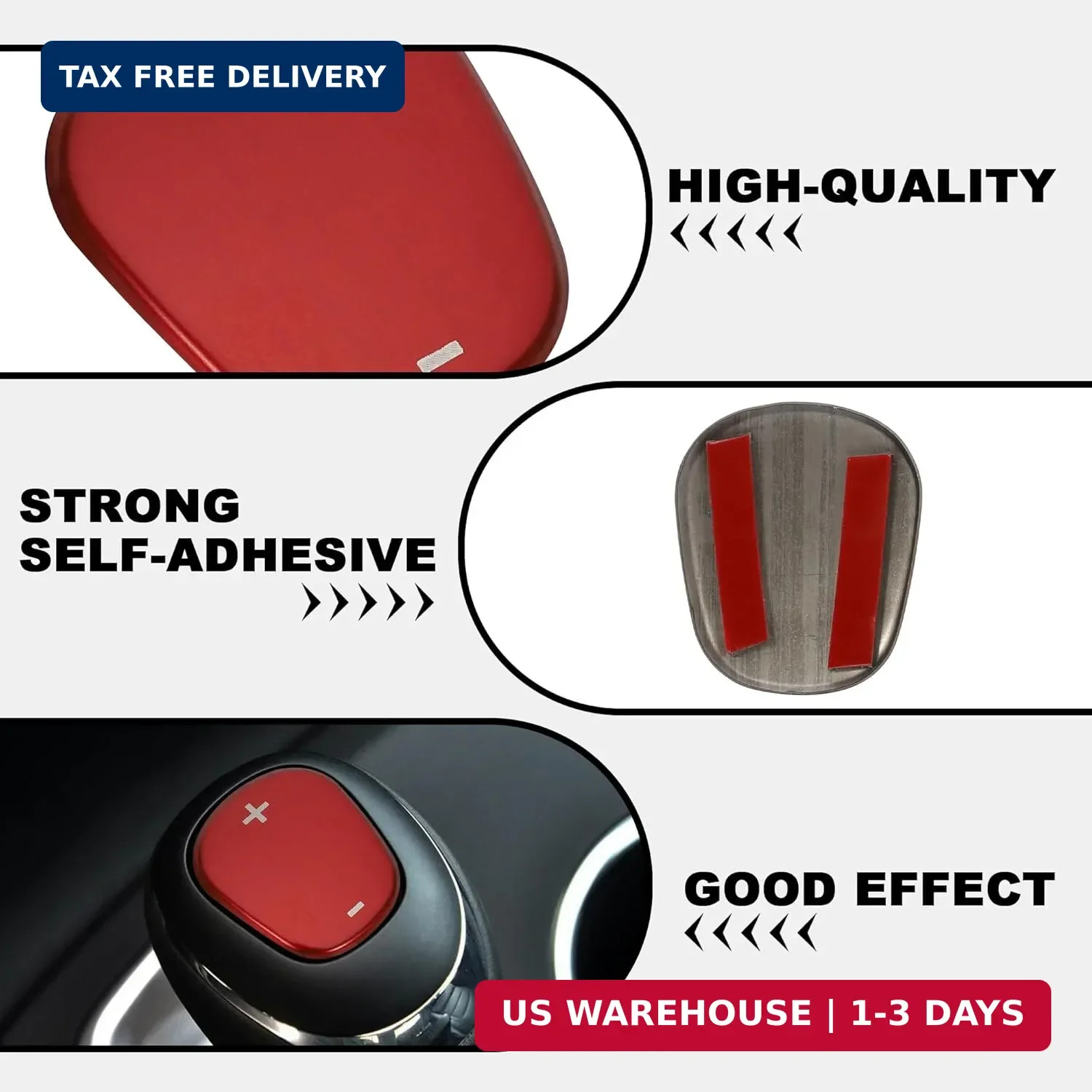 TOMALL Stainless Steel Car Gear Shift Knob Cover Compatible with Chevy Equinox 2