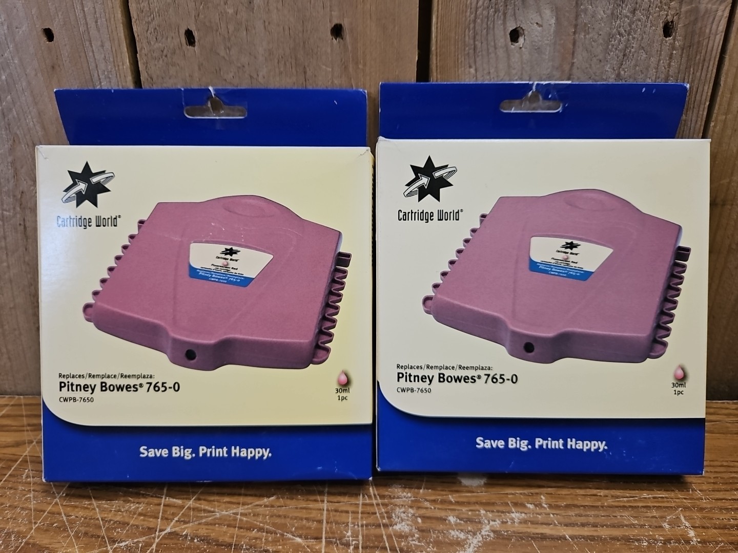 Compatible Red Ink Cartridge USP300 Pitney Bowes 765-0 NEW In Box 2 Pack