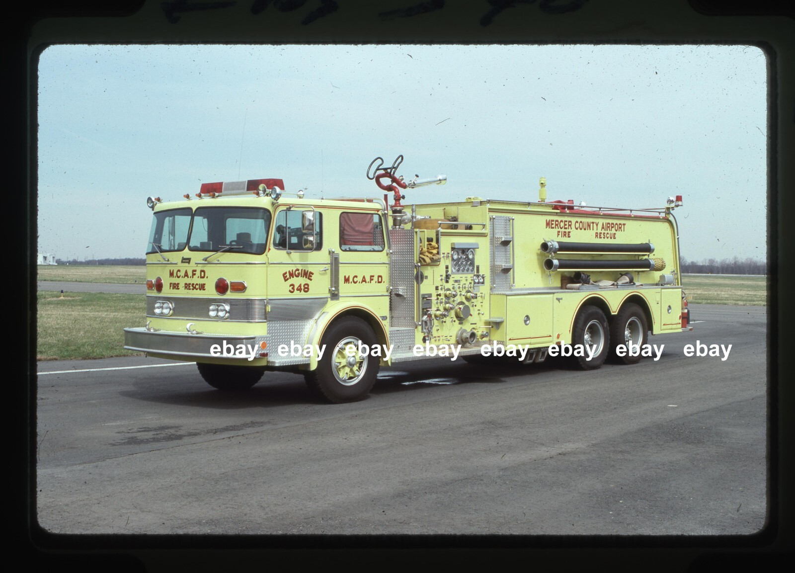 Mercer County Airport NJ 1968 Duplex Great Eastern Tanker Fire Apparatus Slide