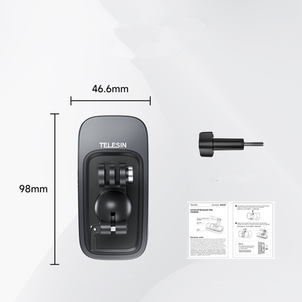 360° Adjustable Universal Cemara/Phone Backpack Clip Magnetic Mount Holder