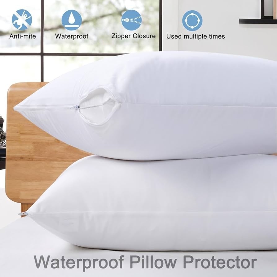 Smooth Waterproof Pillow Cover for Pillow Case Protector Allergy Pillow Case Ant