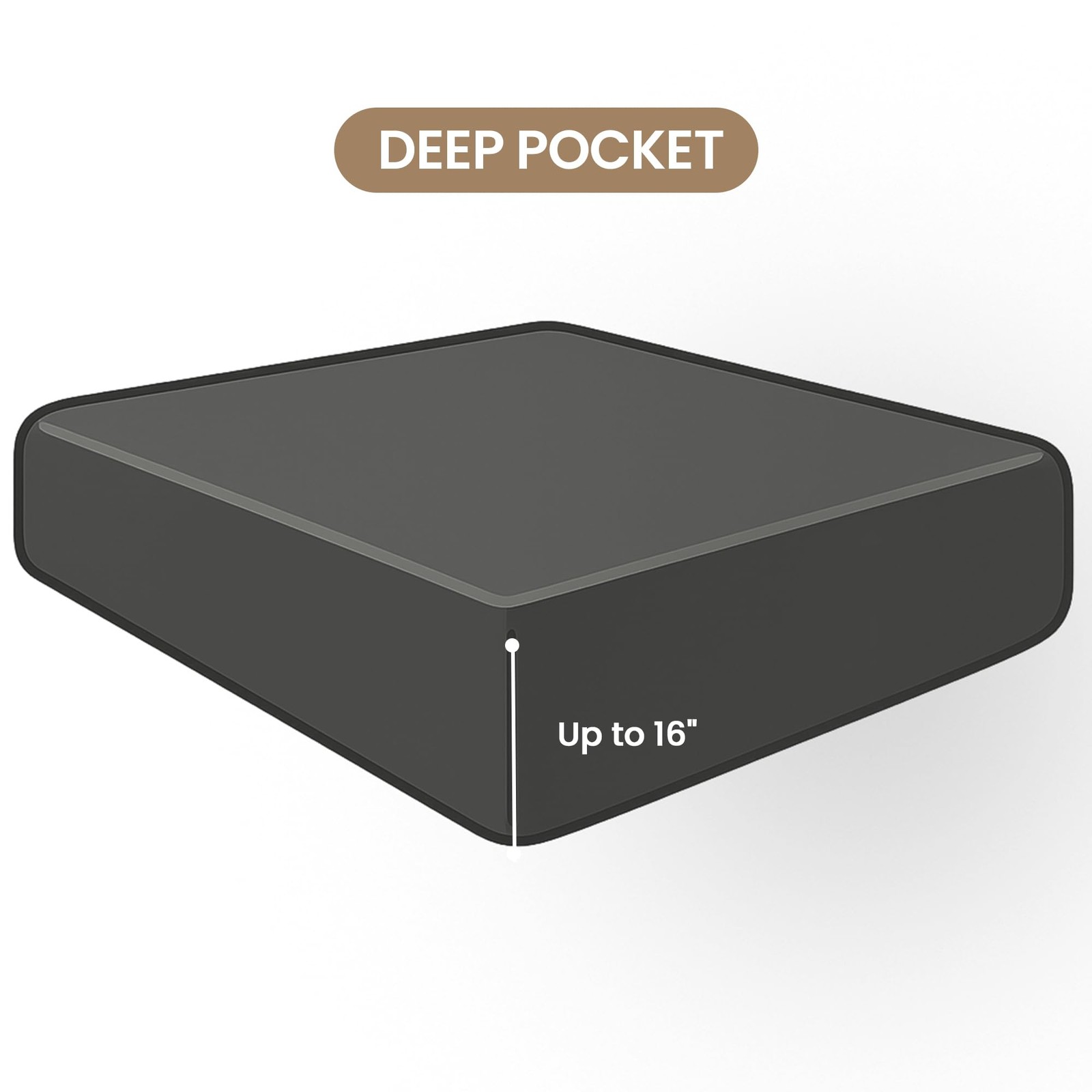 Black Twin Fitted Sheet 1 PC Soft Breathable Cooling 16 Inch Deep Pocket Bed