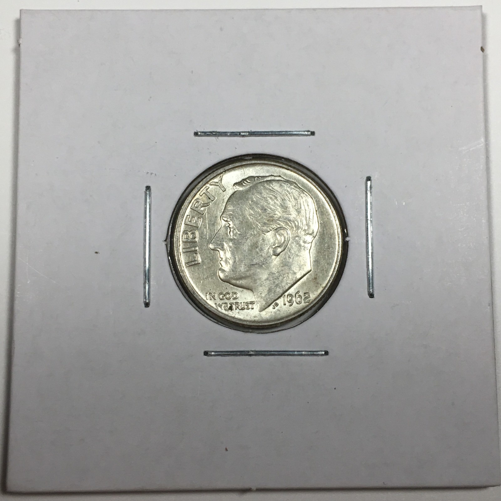 1962 Roosevelt Dime - Mint State (MS) KM#195 - 90% Silver - 8644